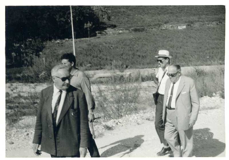 Costruzione impianto irriguo. Canale principale adduttore, Farra d'Isonzo. Tratto terminale. Visita sopralluogo al cantiere